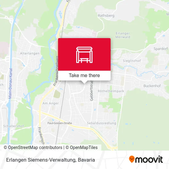 Карта Erlangen Siemens-Verwaltung