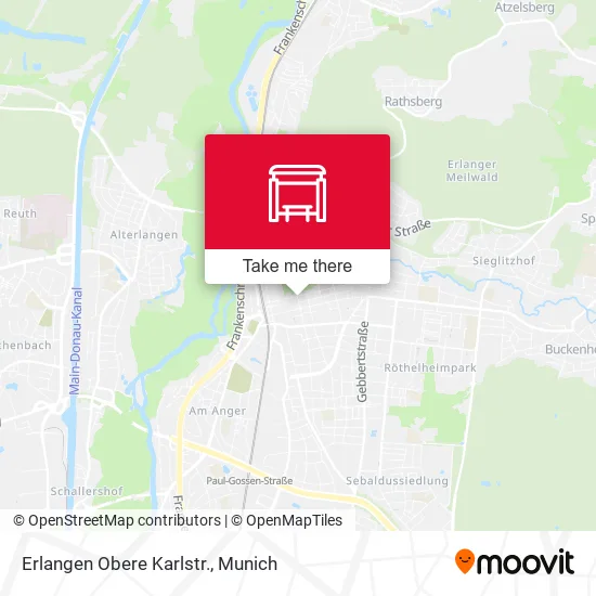 Карта Erlangen Obere Karlstr.