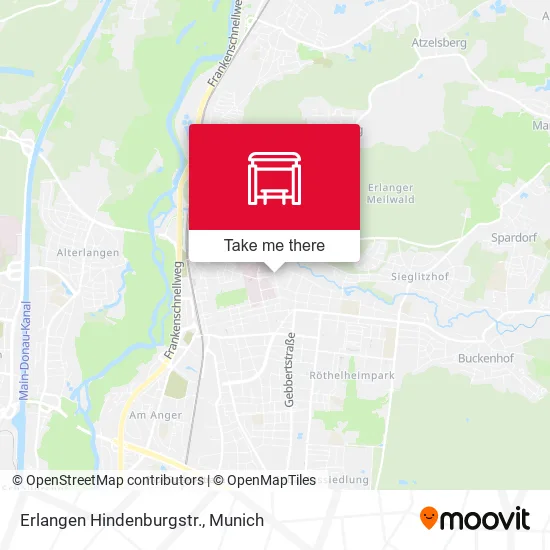 Карта Erlangen Hindenburgstr.