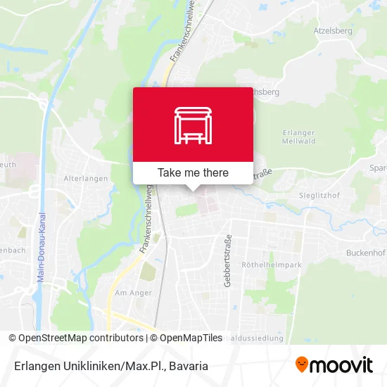 Карта Erlangen Unikliniken/Max.Pl.