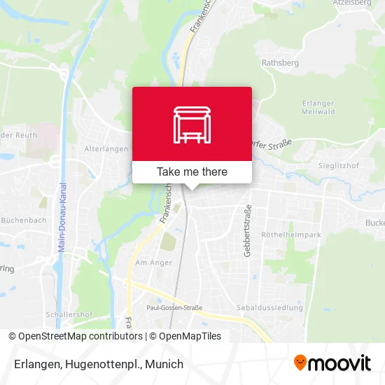 Карта Erlangen, Hugenottenpl.