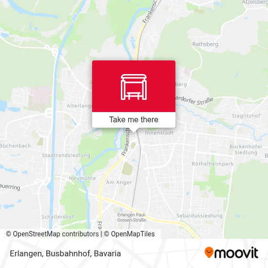 Erlangen, Busbahnhof map