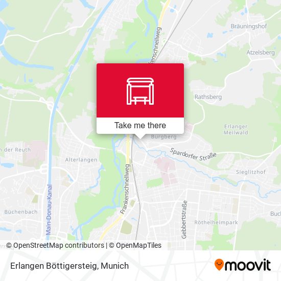 Erlangen Böttigersteig map