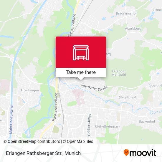 Карта Erlangen Rathsberger Str.