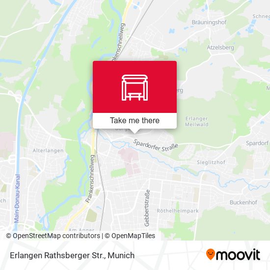 Карта Erlangen Rathsberger Str.