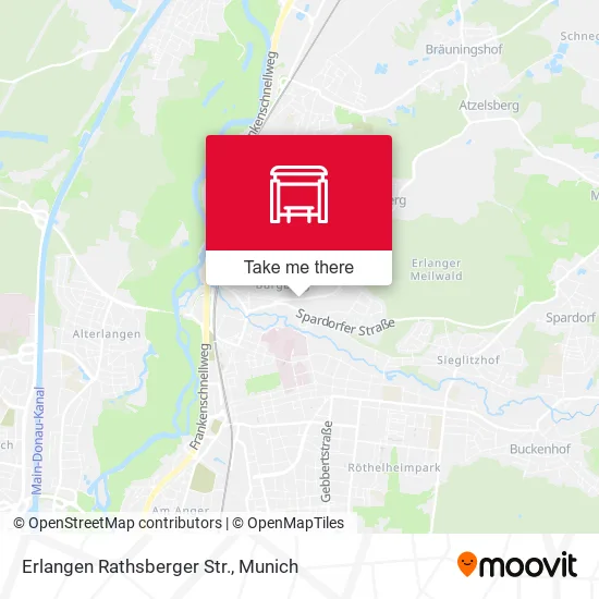 Карта Erlangen Rathsberger Str.