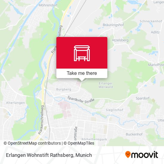 Erlangen Wohnstift Rathsberg map