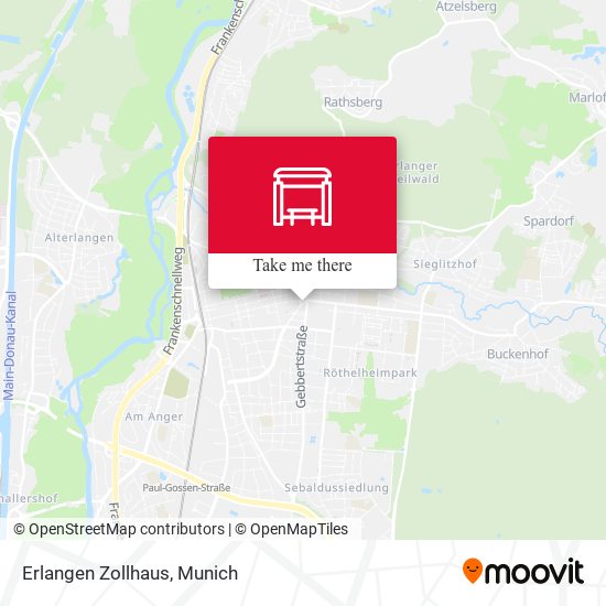 Erlangen Zollhaus map