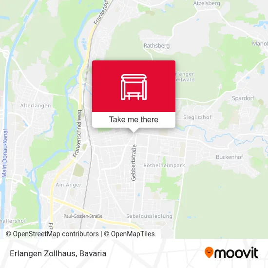 Карта Erlangen Zollhaus