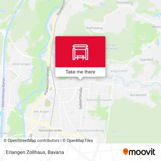 Карта Erlangen Zollhaus