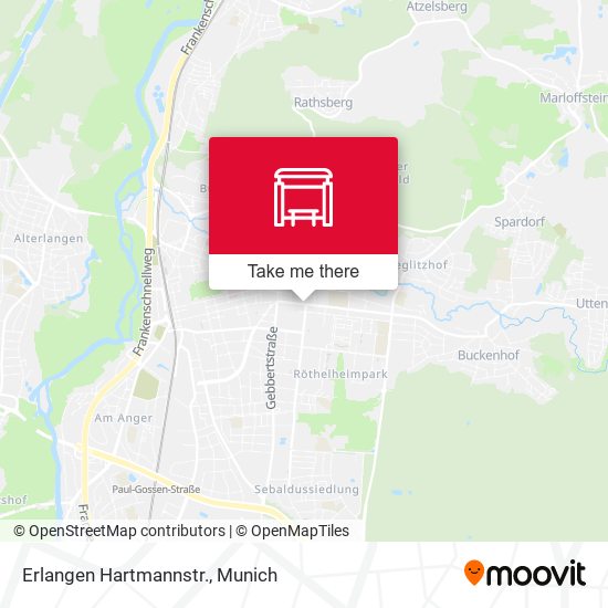 Карта Erlangen Hartmannstr.