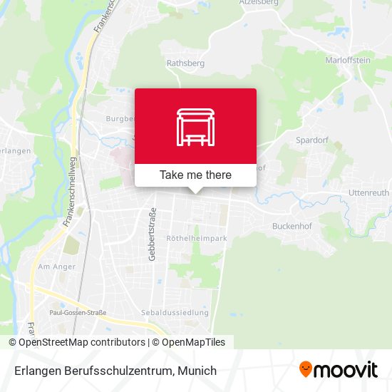 Erlangen Berufsschulzentrum map
