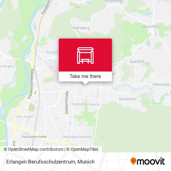 Erlangen Berufsschulzentrum map