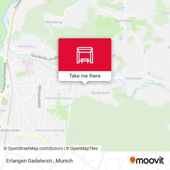 Карта Erlangen Gedelerstr.