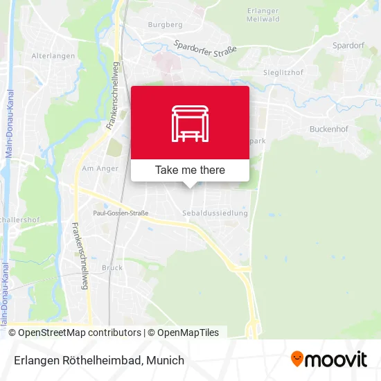 Карта Erlangen Röthelheimbad