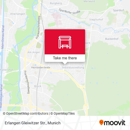 Карта Erlangen Gleiwitzer Str.