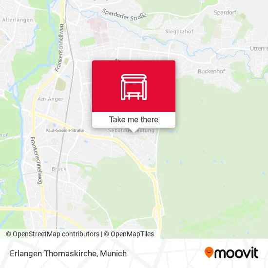 Карта Erlangen Thomaskirche