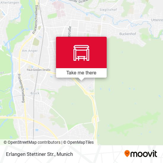 Карта Erlangen Stettiner Str.