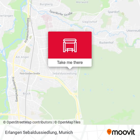 Erlangen Sebaldussiedlung map