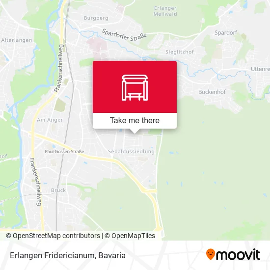 Карта Erlangen Fridericianum