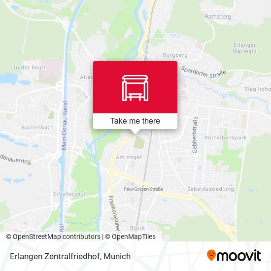 Карта Erlangen Zentralfriedhof