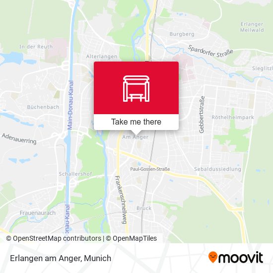 Erlangen am Anger map