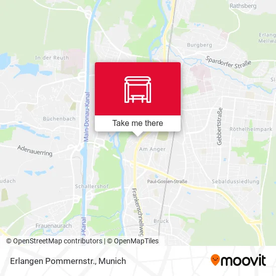 Карта Erlangen Pommernstr.
