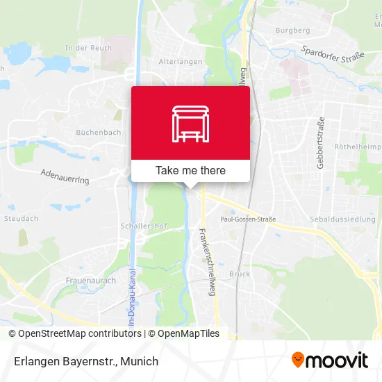 Карта Erlangen Bayernstr.