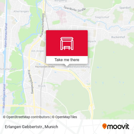 Карта Erlangen Gebbertstr.