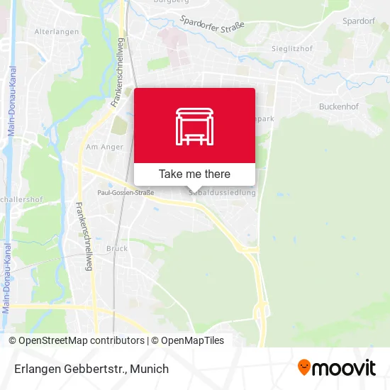 Карта Erlangen Gebbertstr.