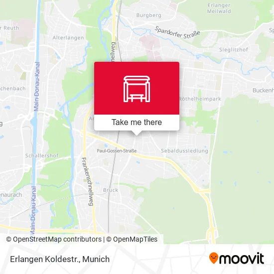 Карта Erlangen Koldestr.