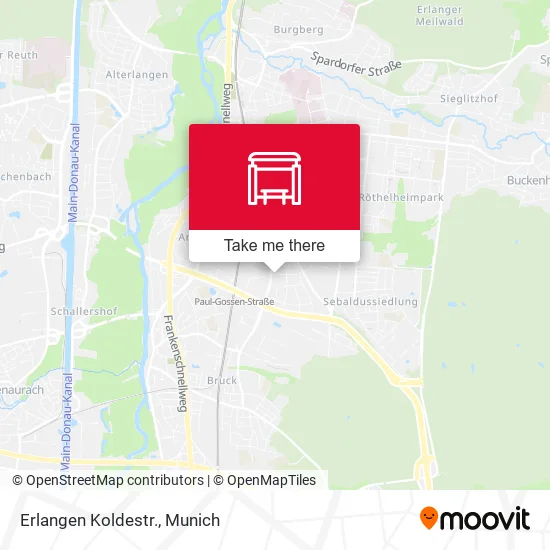 Карта Erlangen Koldestr.