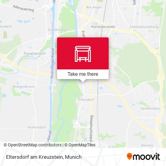 Eltersdorf am Kreuzstein map