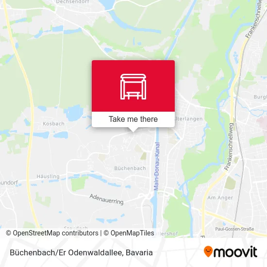 Карта Büchenbach/Er Odenwaldallee