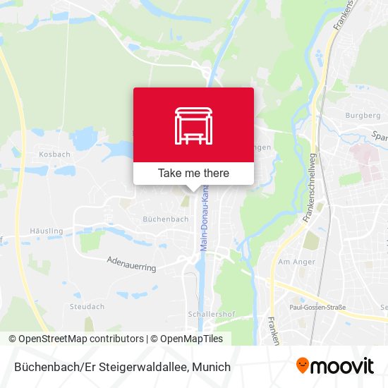 Карта Büchenbach/Er Steigerwaldallee