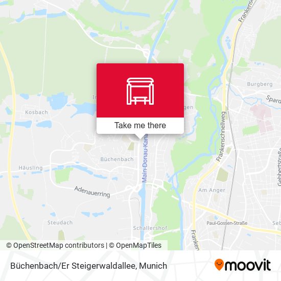 Карта Büchenbach/Er Steigerwaldallee