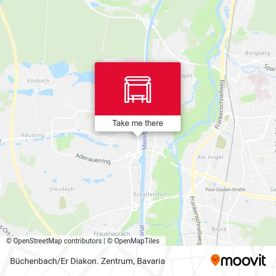 Карта Büchenbach/Er Diakon. Zentrum