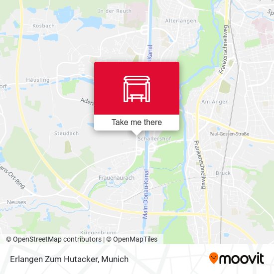 Карта Erlangen Zum Hutacker
