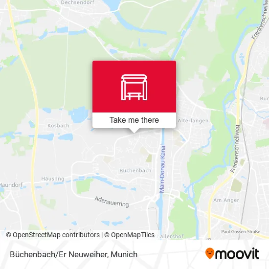 Карта Büchenbach/Er Neuweiher