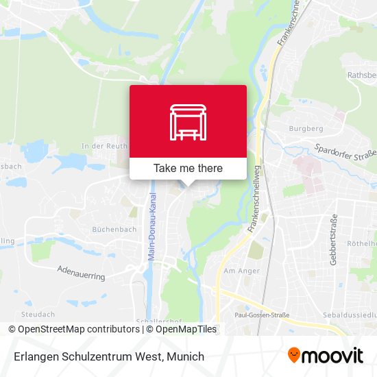 Erlangen Schulzentrum West map