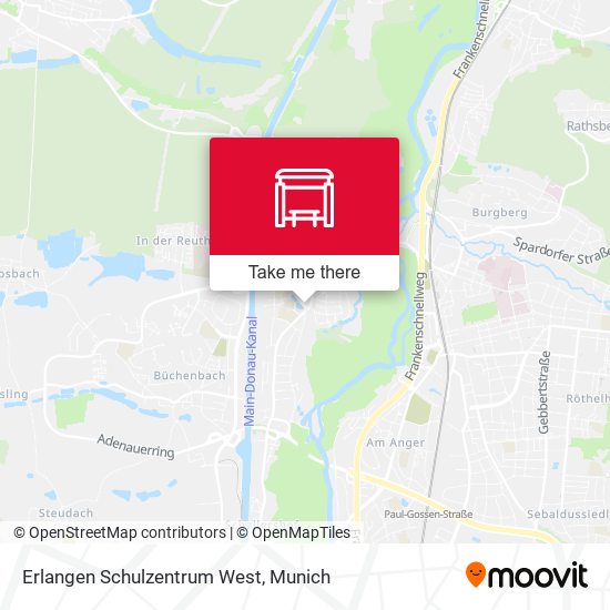 Erlangen Schulzentrum West map
