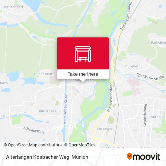 Alterlangen Kosbacher Weg map