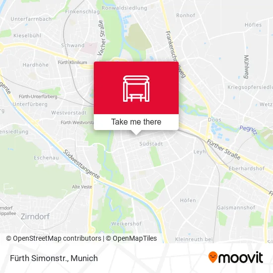 Карта Fürth Simonstr.