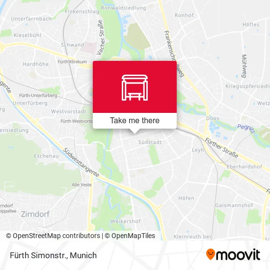 Карта Fürth Simonstr.