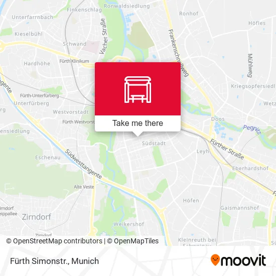 Карта Fürth Simonstr.