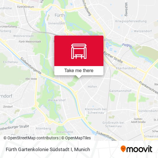 Fürth Gartenkolonie Südstadt I map