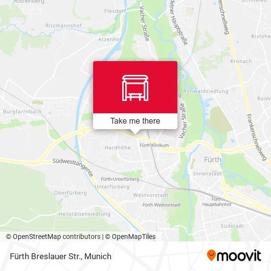 Карта Fürth Breslauer Str.