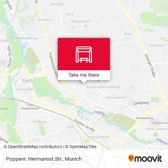 Карта Poppenr. Hermannst.Str.