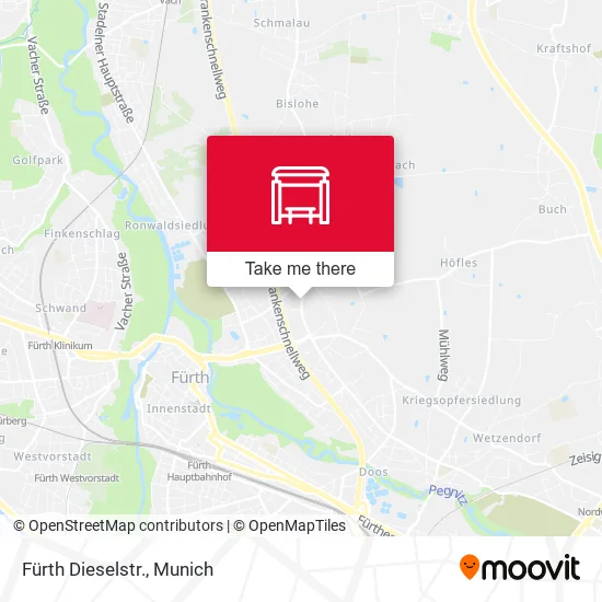 Карта Fürth Dieselstr.
