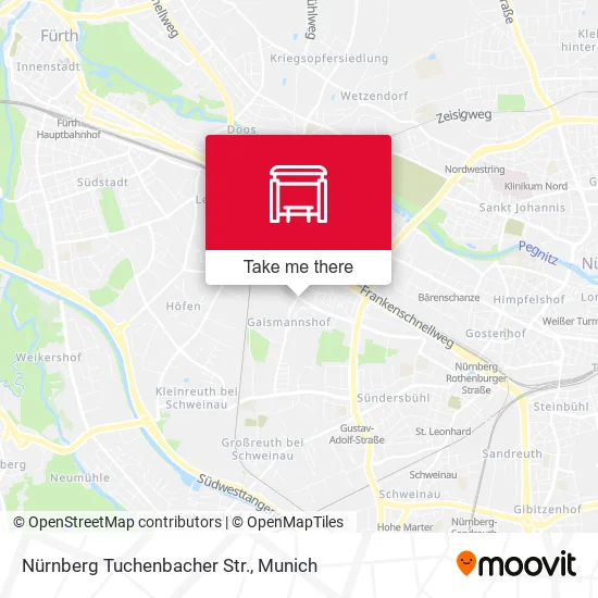 Карта Nürnberg Tuchenbacher Str.